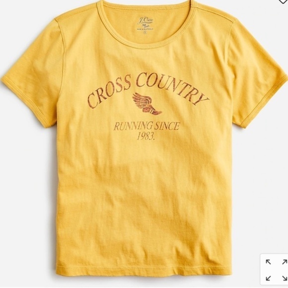 J Crew Broken-In Jersey Cross Country T-shirt, Rich Gold, Extra Small XS - Picture 7 of 9